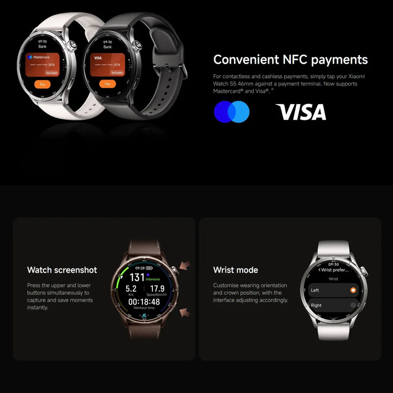 Global Version Xiaomi Watch S5 Smartwatch 1.48" AMOLED Screen 21 Days Battery Life All Day Health Monitoring 150+ Sports Modes