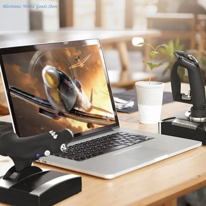 Vibration Feedback Flight Simulators Joystick Customizable Button Ergonomic Grip High Accuracy Flight for PXN 2119