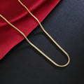 ALIZERO 18K Gold 2mm Snake Chain Necklaces 16/18/20/22/24/26/28/30 Inches Women Men Fashion Fine Jewelrys - Visuel 3 | SAMAG