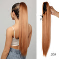 Synthetic Claw Clip On Ponytail Extension 22Inch Long Straight Wavy Ponytail Hair Ponytail With Claw Clip On Ponytail For Women