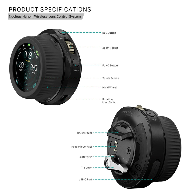 TILTA Nucleus Nano II WLC-T05 Wireless Lens Control System Follow Focus for Gravity G2X and DJI Ronin-S Stabilizer
