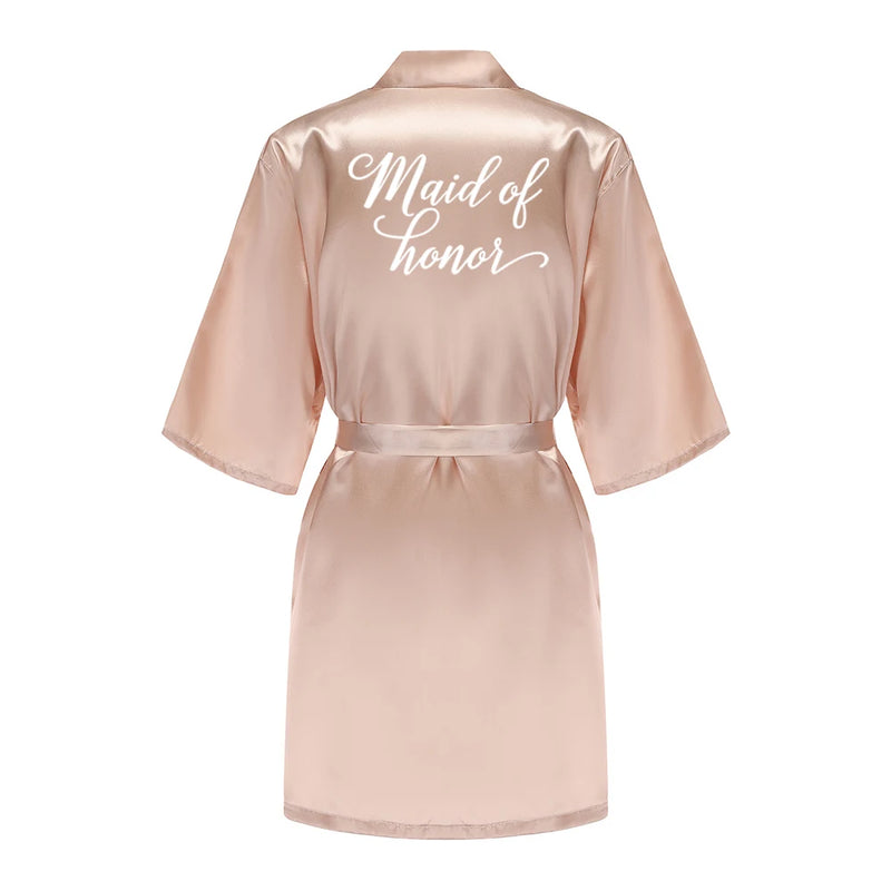 Champagne Women's Bride Bridesmaid Robes for Bridal Party | SAMAG