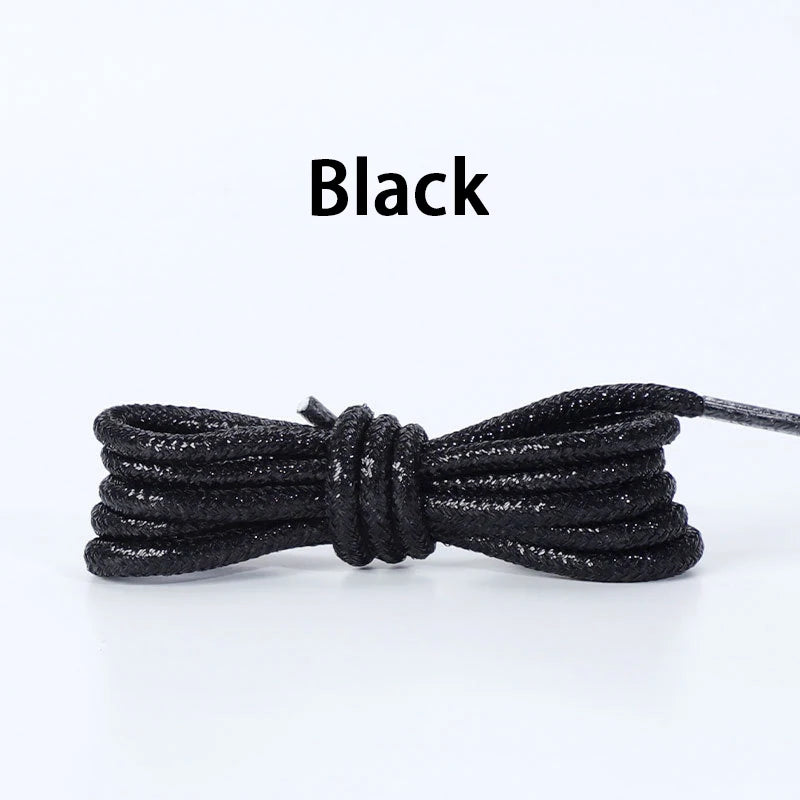Bling Sparkle Shoe Laces for Glitter Round Shoelaces - Colorful Shiny Metallic Replacement Laces - Sneakers Boots & Casual Shoes