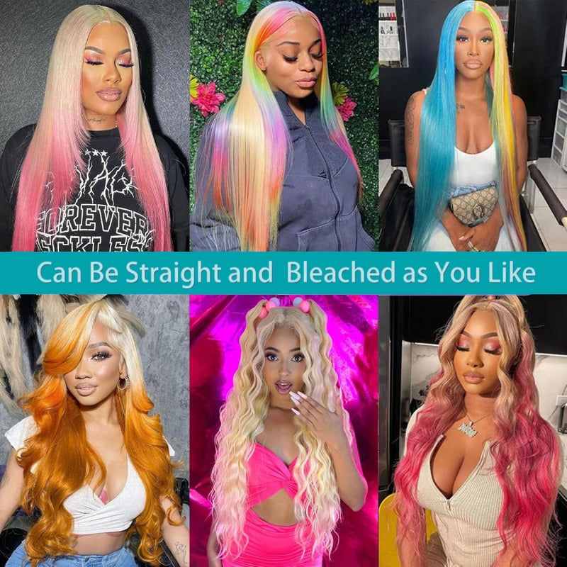 220% 613 HD Lace Frontal Wig 13x6 Blonde Transparent Lace Front Wigs 13x4 Body Wave Human Hair Wigs For Women Brazilian Hair