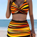 Striped Strappy Bikinis Triangle Swimwear Female | SAMAG