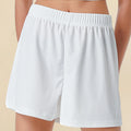 Casual Shorts Women 2024 New Summer Simple Comfortable Elastic Waist Cool Breathable Solid Color Casual Sports Five Quarter Pant