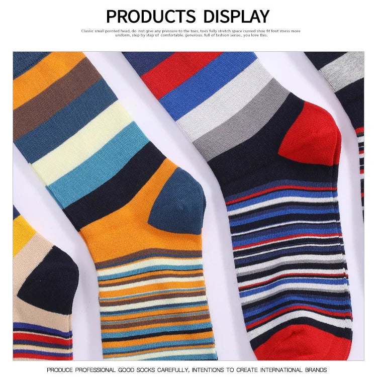 5 pairs of men's classic colored mid-calf socks | SAMAG