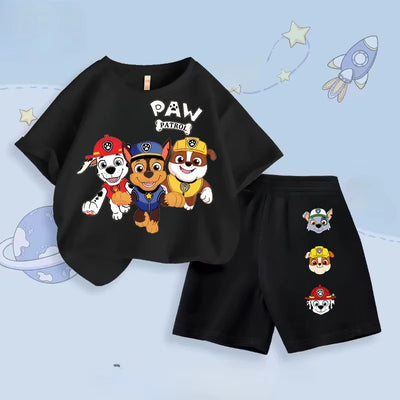 PAW Patrol Boys Short Sleeved T Shirt Two Piece Sets | SAMAG