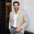 Men's Blazer Jacket Linen Tuxedo Single - Breasted Summer Casual Groomsmen For Wedding Pocket Clothes Office - View 3 | SAMAG