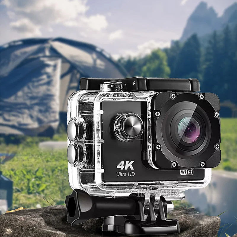 Ultra HD 4K Action Camera 30fps/170D Underwater Helmet Waterproof 2.0-inch Screen WiFi Remote Control Sports go Video Camera Pro