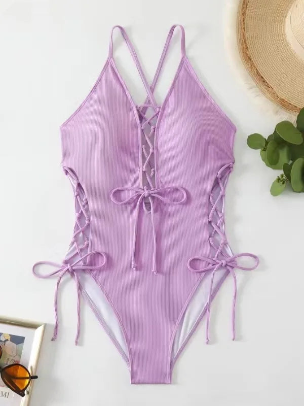 Printed Flower Tankini Set Girl Swimwear Adjustable Strap | SAMAG