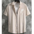 Hawaiian Men'S Shirt 3d Flower&Text Printing Beach Party | SAMAG
