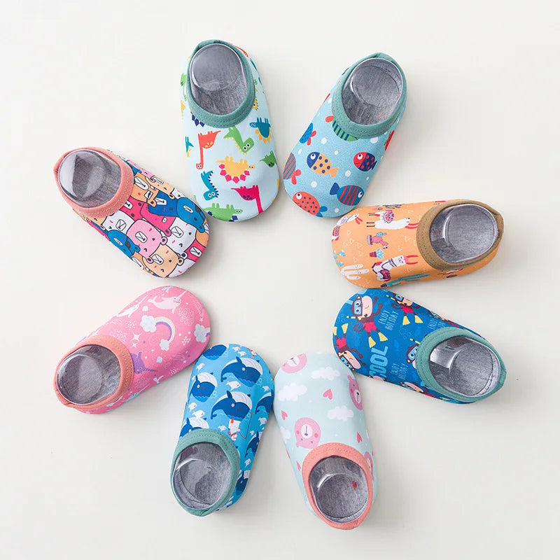 Baby Anti-slip Socks Cute Kids Slippers Newborn Warm Crib Floor Shoes with Rubber Sole Children Boy Toddler Shoes For 0-24Month
