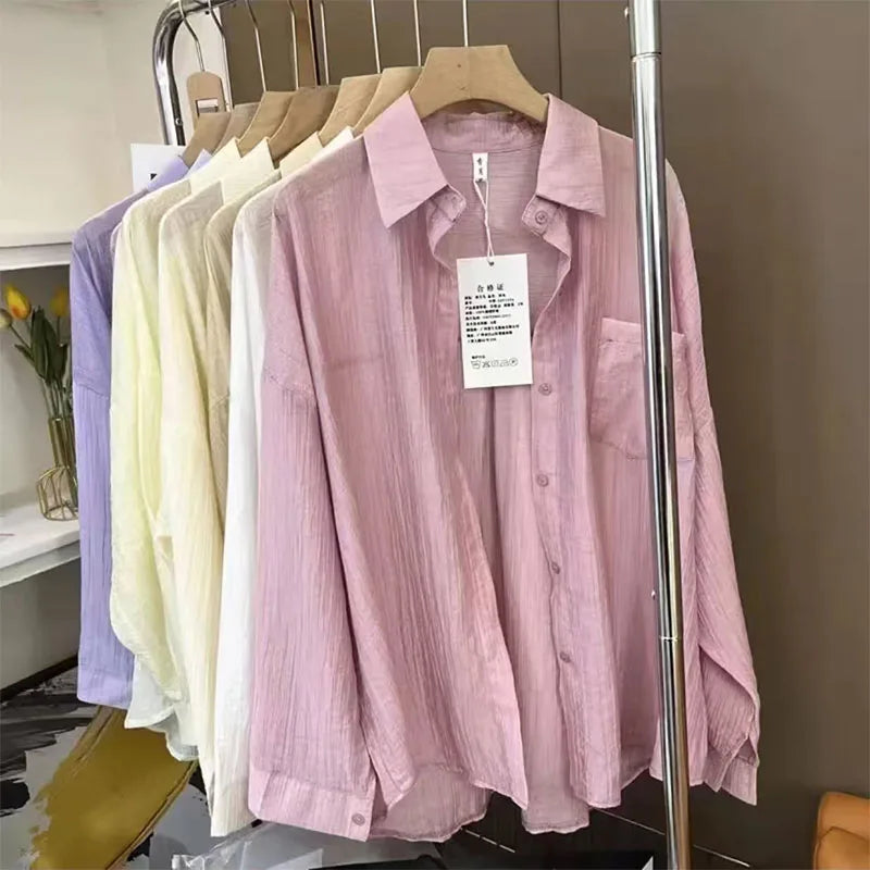 Summer Sunscreen Shirt Women Elegant Perspective Thin - View 13 | SAMAG