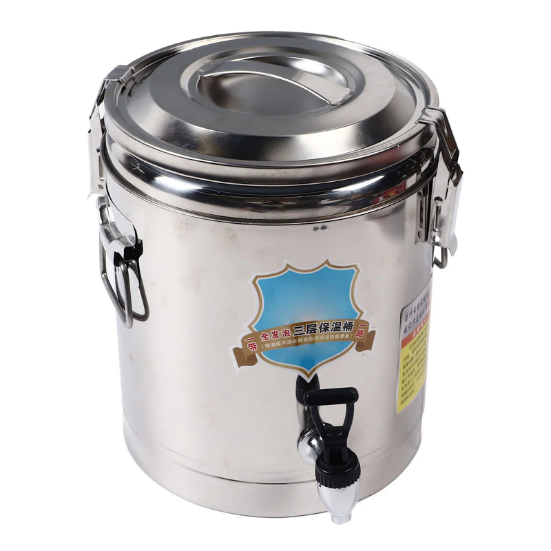 10L Insulated Beer Bucket With Faucet Stainless Steel Drink Bucket Large Capacity Beverage Dispenser For Kitchen Bar