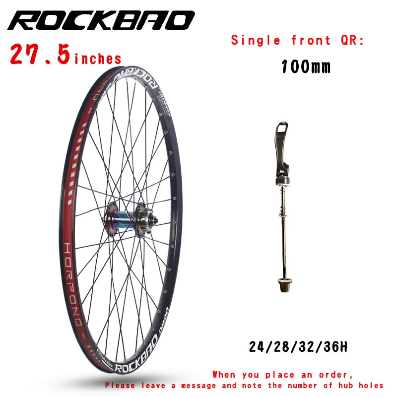 ROCKBAO Mountain Bike Wheelset 24/26/27.5/29inches Disc Brake 4Bearings 7-12speed Quick Release 29er MTB Bicycle Wheel