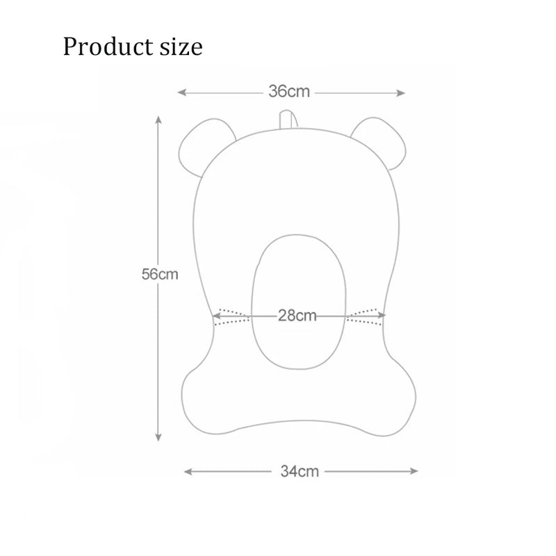 Baby Bath Seat Support Mat  Infant Anti-Slip Soft Comfort Body Cushion Foldable Baby Bath Tub Pad Chair Newborn Bathtub Pillow