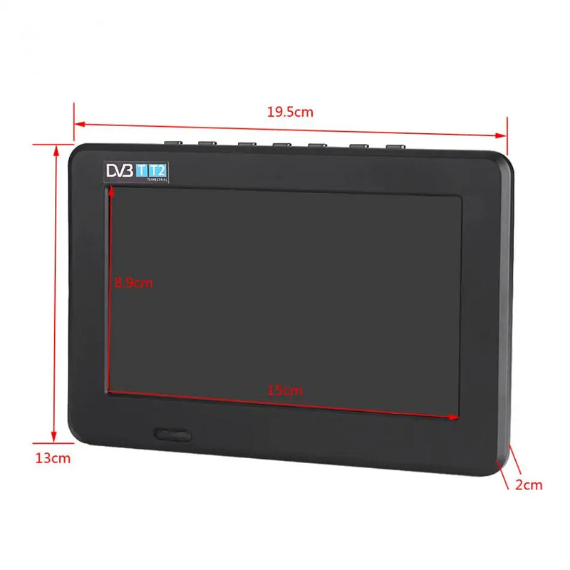 LEADSTAR D7 Rechargeabl 7 inch Portable Television Mini Digital Tv  DVBT2 ISDB-T Full Segment H265/Hevc 800x480 For Brazil Chile