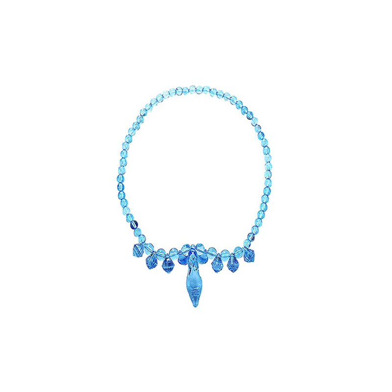 Princess Girls Blue Butterfly Magic Wand Crown Crystal High Heel Necklace Cinderella Cosplay Dress Up Jerlwery Girl Cosplay Toy