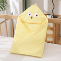 A Cartoon Coral Fleece Bath Towel for Babies, Children's Bath Towel, Baby Washcloth, 31.5* 31.5inch , Made of Super Absorbent Polyester Material, Warm and Breathable, with Cartoon Animal Shapes for Kids, Suitable for Home and