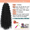 BEWILL GoGo Curl Crochet Hair 14 18 Inches Water Wave Beach Curl Crochet Hair Ombre Synthetic Bohemian Braids Hair Extensions 1B