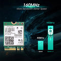 WiFi 6E AX210 Bluetooth 5.3 M.2 Wireless Card For Intel AX210NGW 2.4Ghz 5Ghz 6Ghz 5374Mbps 802.11ax For - Visuel 4 | SAMAG