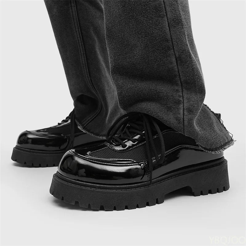 Fashionable versatile men's new spring autumn casual comfortable low top men's shoes thick sole elegant simple formal shoes