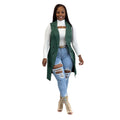 Women's Long Sleeveless Draped Open Front Sweater Vest Cardigan Side Pockets Button Daily Wear Going Out Date Draped Duster Vest