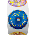 50-500pcs Round Donut Stickers Homemade Bakery Baking Colorful Decoration Labels Kids Party Scrapbooking Stationery Stickers