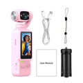 Ourlife 4K Action Camera 180° Rotatable For YouTube Vlog Video Recording Record Life Handheld 1.97 Inch Screen Sports Camera