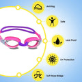 Kids Swim Goggles and Silicone Cap Set with Nose Clip | SAMAG