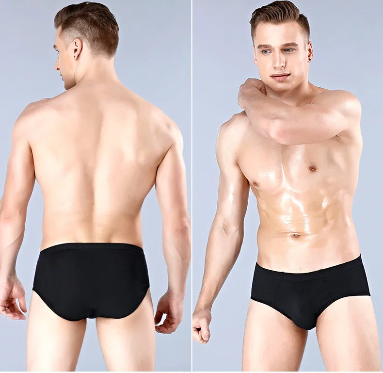 Top Qaulity ! Men Briefs Underwear Underpant Bamboo Fiber Brief 5pcs/lot  Free Shipping