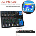 Portable Audio Mixer DJ Sound Mixing Console 48V Power for Computer Recording, Bands Mixing Boards For Studio Recording
