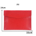 A4 A6 Leather File Folder Business Document Organiser Folder Bag Fashion Briefcase Data Contract Bill File Bag School Office Sup