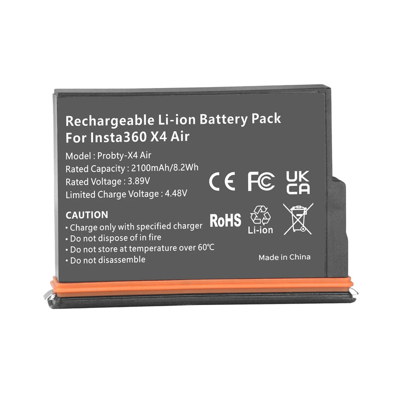 For Insta360 X4 Air Replacement Battery 2100mAh/ Fast Charger box for Insta 360 X4 Air Action Camera Accessories
