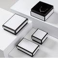 1pcs Kraft Gift Boxes Black White Paper Small Case Cardboard Rings Earrings Bracelet Necklace Jewelry - Visuel 3 | SAMAG