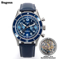 Sugess Watch 1963 Men Watches ST1901 Chronograph Luminous Mechanical Wristwatches Waterproof Crystal Sapphire Italian | SAMAG