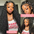40 46 Inch 13x4 13x6 Full Frontal HD Transparent Lace Long Deep Wave Brazilian Remy Human Hair Pre Plucked Wigs 200 Density