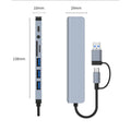 8 in 2 USB +Type C HUB Docking Station with 3.5mm Audio Jack Adapter Micro SD Card Reader Laptop Tablet Phone Disk Converter