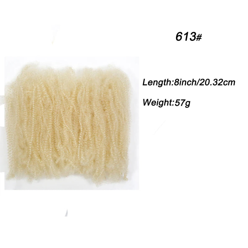 Sleek Afro Kinky Bulk Synthetic Hair Black for Braiding Twist Dreadlock African Braids Hair 36 Inch Long-lasting Color