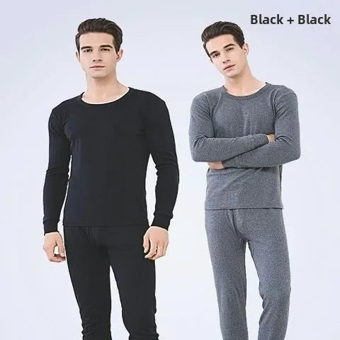 Thickened Fleece Warm Underwear Set for Men And Women Seamless Cotton Wool Shirt Large Size Winter Thermal Autumn Clothes