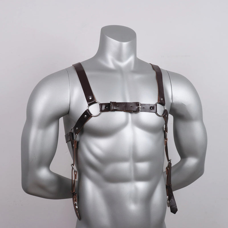 Men's Adjustable Suspenders, Fashionable Casual Back Harness Suspenders