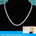 D VVS1 Moissanite Tennis Necklace For Women Top Quality 100% 925 Sterling Silver Sparkling Party Fine Jewelry