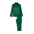 Birdtree 16MM 100% Real Silk Pajama Set Women's Solid Lapel Long Sleeve Pants Basic Comfortable Loungewear Spring S3D988QD