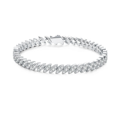 Classic Full Diamond Light Luxury Fashion Bracelet Women Moissanite PT950 Platinum Exquisite Craftsmanship, Long | SAMAG