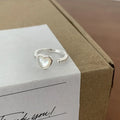 925 Sterling Silve Love Heart Hollowed Out Ring For Women Girl Extremely Fine Korea Ins Jewelry Gift Dropshipping