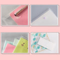 A4 minimalist transparent file folder, snap fastening large-capacity waterproof storage bag for school and office supplies