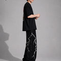 UP.THE Men Solid Black Baggy Wide Leg Jeans, Y2K | SAMAG