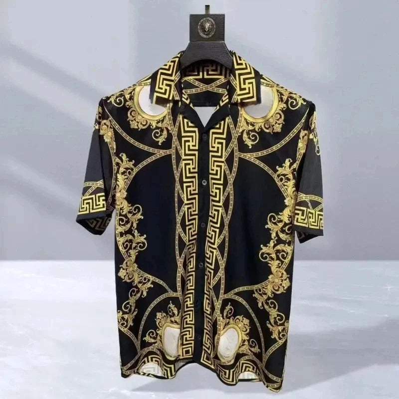 Vintage men's luxurious gold Baroque chain patterned | SAMAG