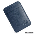 Fashion 100% Genuine Leather Thin Bank Credit Card Case Mini Card Wallet Men Bus Card Holder Cash Change Pack Business ID Pocket